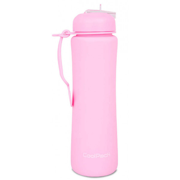 Silikonska flašica za vodu PINK - 600ml 