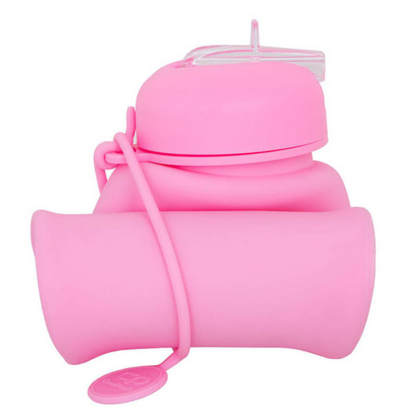 Silikonska flašica za vodu PINK - 600ml 