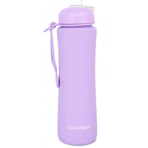 Silikonska flašica za vodu LJUBIČASTA - 600ml 