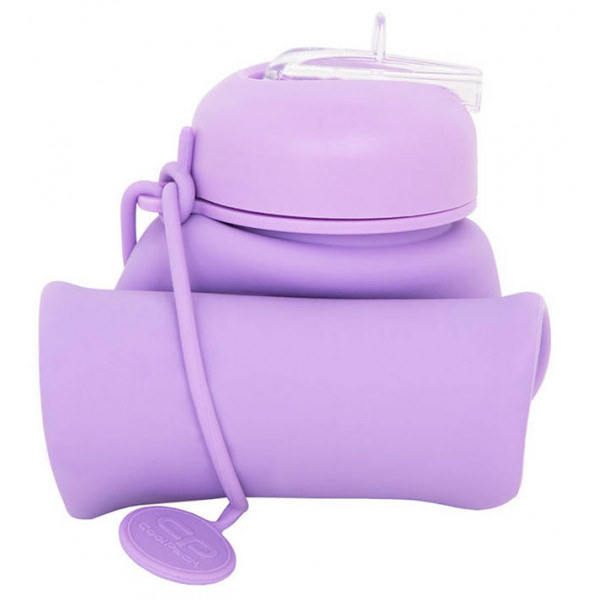 Silikonska flašica za vodu LJUBIČASTA - 600ml 