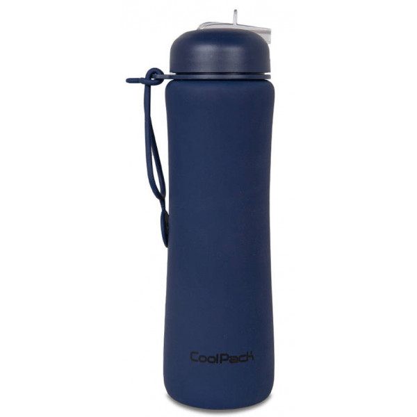 Silikonska flašica za vodu PLAVA 600ml 