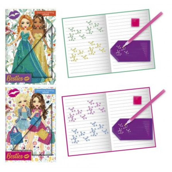 Slikanje cirkonima DIAMOND PAINTING 15x20 cm (dva motiva) 