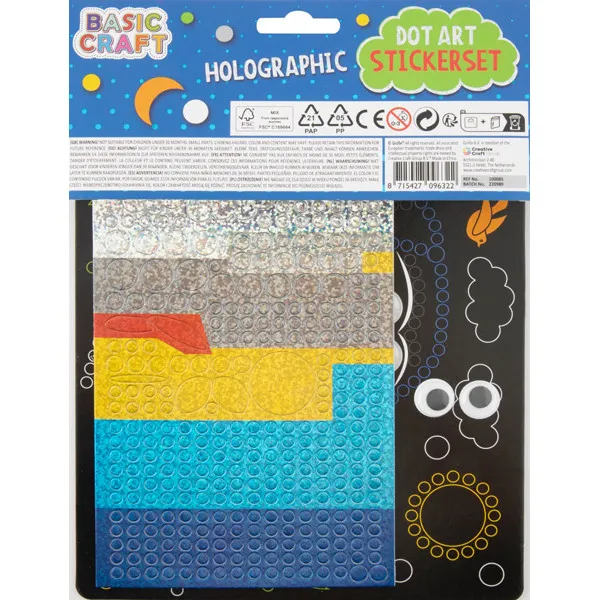 Stikeri HOLOGRAPHIC DOT 22x18cm / TRI VRSTE 