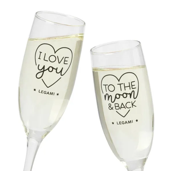 Čaše za šampanjac CHEERS TO LOVE - SPACE (2 kom) 
