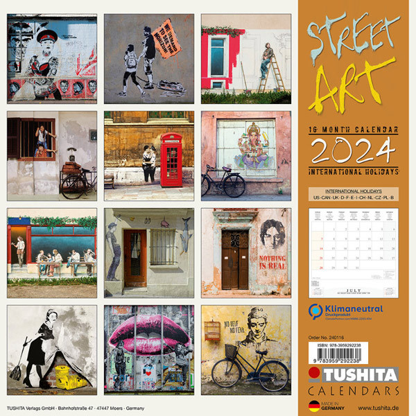 Zidni kalendar WORLD STREET ART 2024 