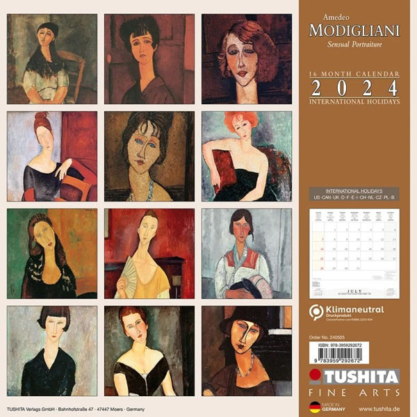 Zidni kalendar AMEDEO MODIGLIANI 2024 