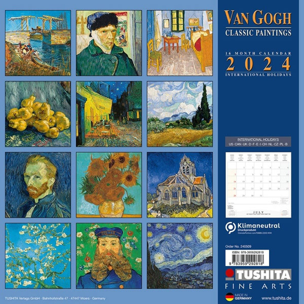 Zidni kalendar VAN GOGH 2024 