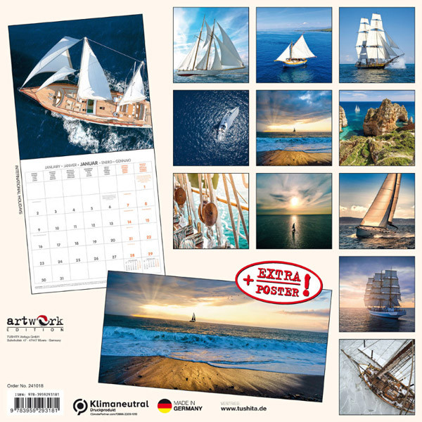 Zidni kalendar SAILING / SEGELN 2024 
