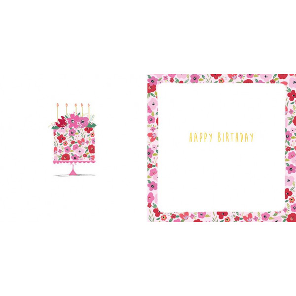 Rođendanska čestitka FLORAL CAKE 