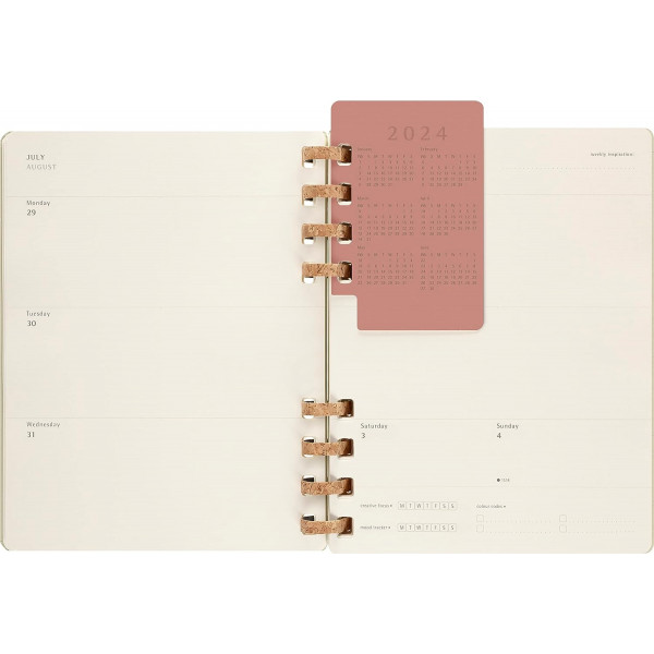 Planer XL MOLESKINE 2024 Crush Kiwi (tvrde korice) 