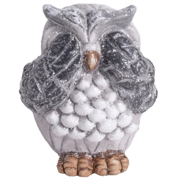 Novogodišnja figura SOVA / 3 VRSTE - 7cm 