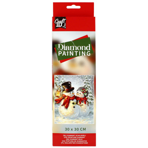 Slikanje cirkonima SNEŠKO 30x30 cm DIAMOND PAINTING 