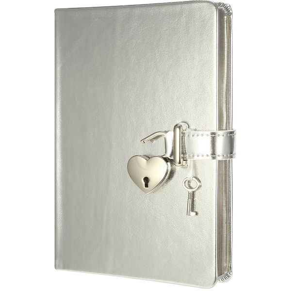 VICTORIA'S JOURNALS notes ne linije sa katancem SIVI 