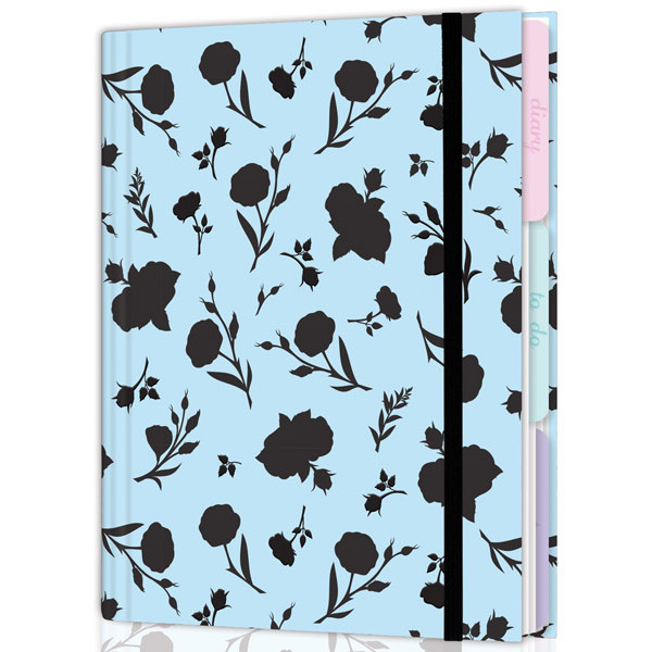 VICTORIA'S JOURNALS notes na tačkice 17x23 - PLAVO CVEĆE 