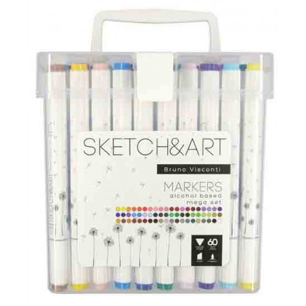 Set dvostranih markera 60 kom SKETCH&ART Mega 