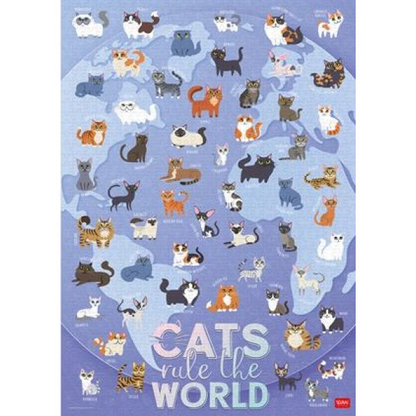 Puzzle CATS RULE THE WORLD -1000 kom 