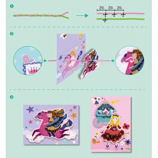 Kreativni set za pravljenje čestitki PRINCESSES 