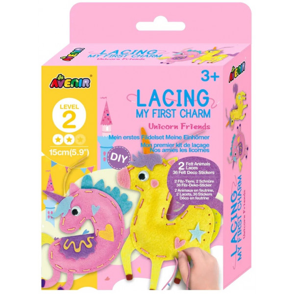 Kreativni set LACING MY FIRST CHARM-UNICORN 