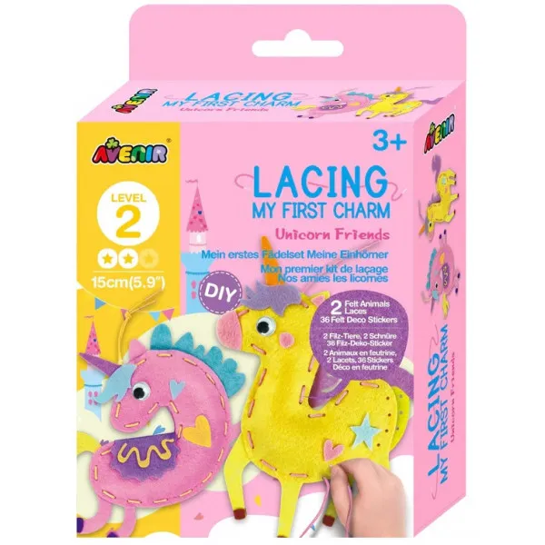 Kreativni set LACING MY FIRST CHARM-UNICORN 