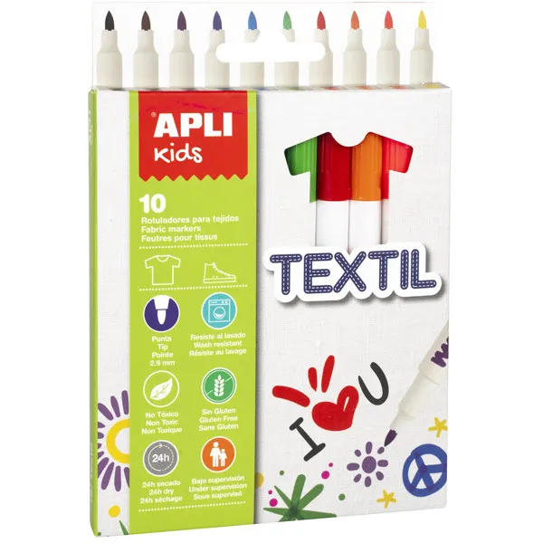 APLI markeri za tekstil 10kom 