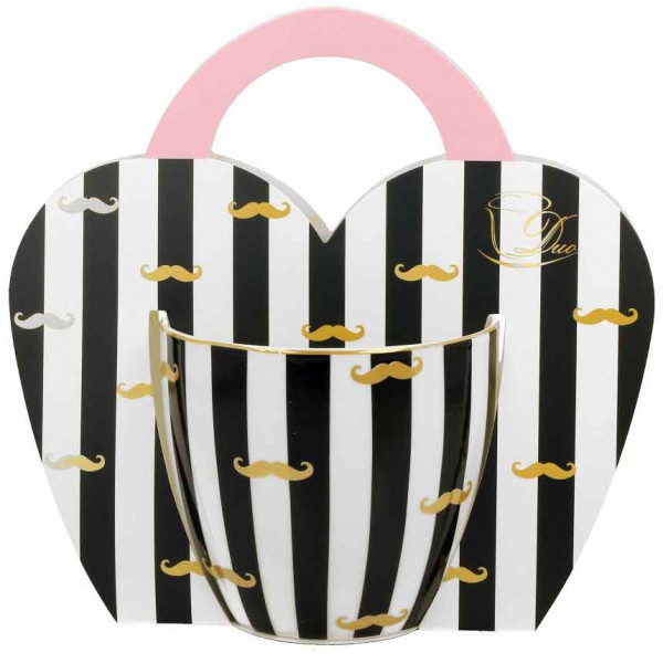 Velika šolja CRNE PRUGE u kartonskoj torbici 