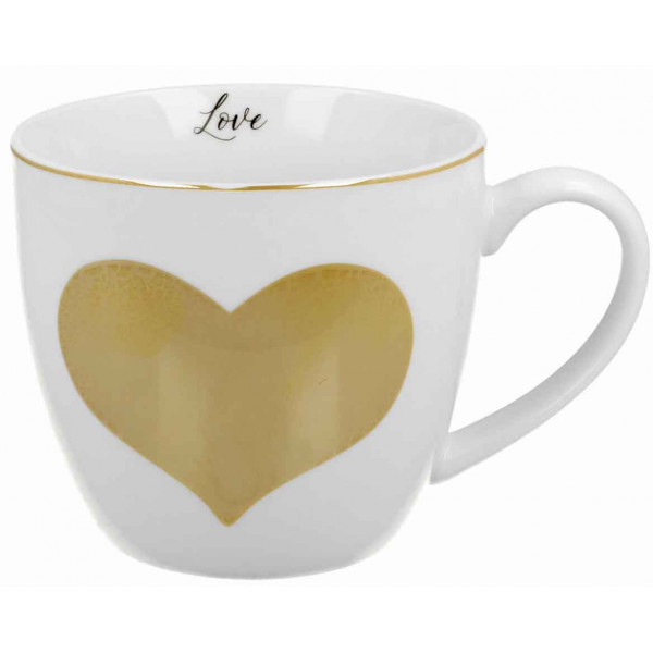 Velika šolja ZLATNO SRCE u kartonskoj torbici 