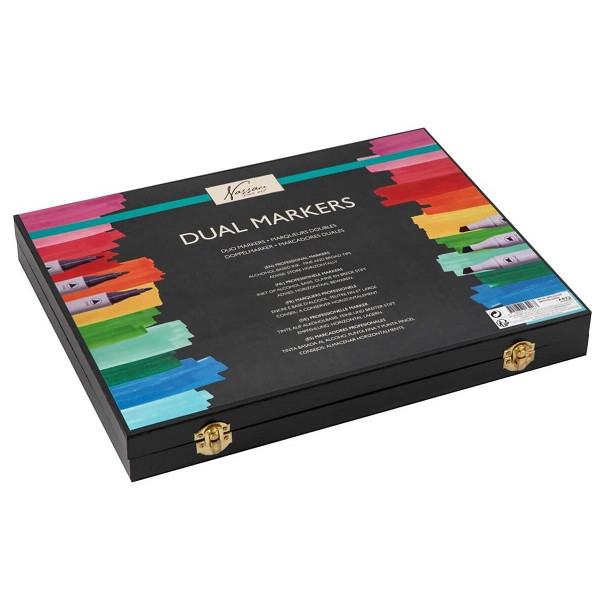 Dvostrani markeri u drvenoj kutiji NASSAU - 36kom 