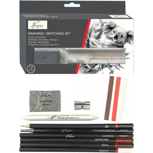 Set za crtanje i skiciranje NASSAU 12kom 