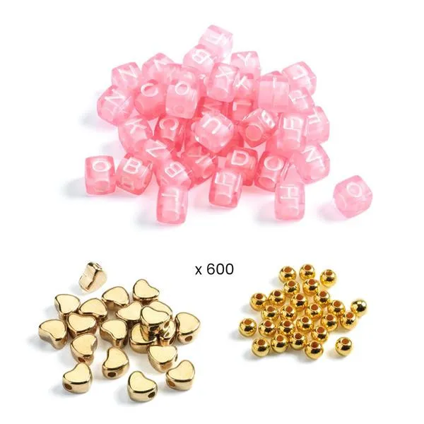 Kreativni set za pravljenje nakita ALPHABET BEADS, GOLD 