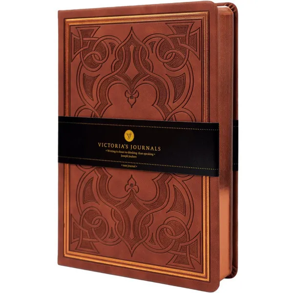VICTORIA'S JOURNALS  notes A5 na linije VINTAGE-BRAON 