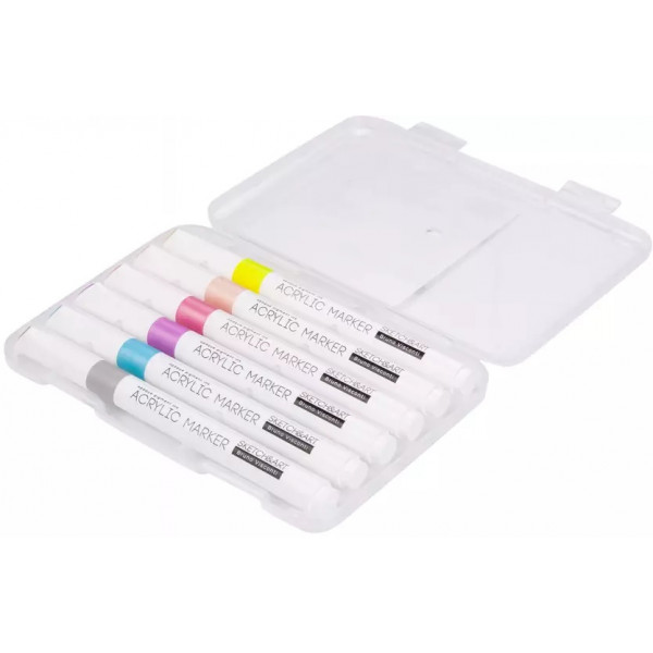 Set akrilnih markera SKETCH & ART, pastelne boje (6 kom) 