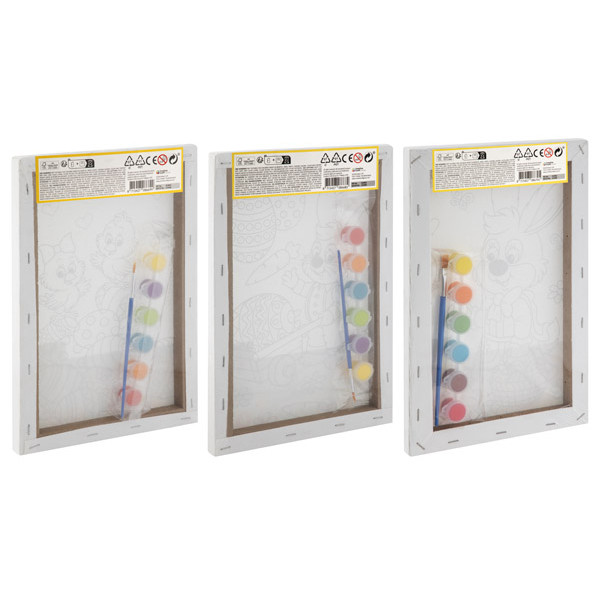 Oboj po brojevima USKRŠNJE PLATNO 30x19,5cm / TRI VRSTE 