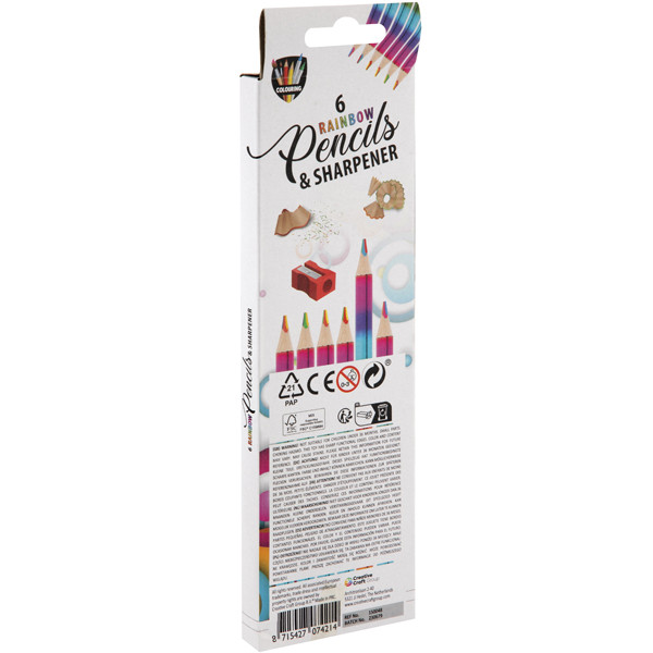 Drvene bojice + rezač RAINBOW 