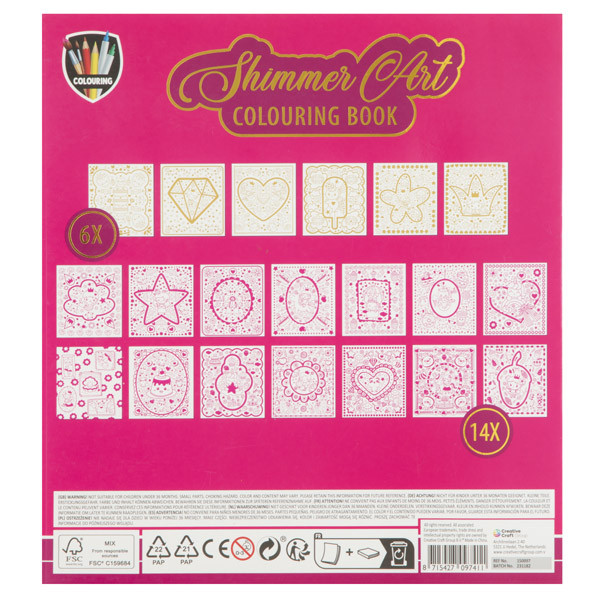 Kreativni set za bojenje SHIMMER ART 20strana / DVE VRSTE 