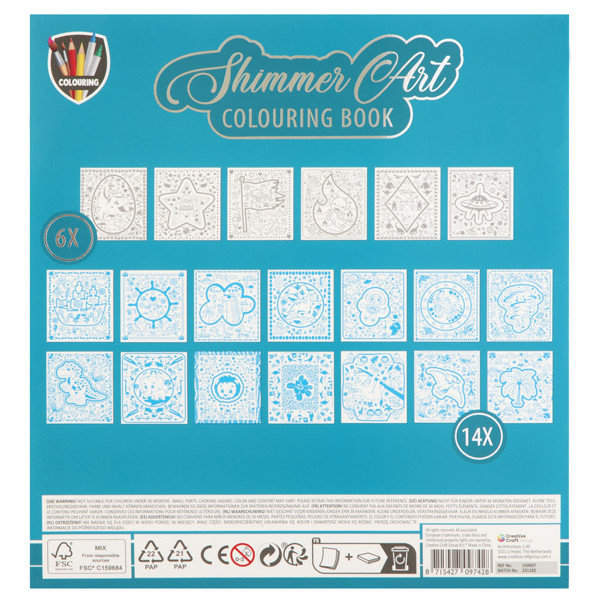 Kreativni set za bojenje SHIMMER ART 20strana / DVE VRSTE 