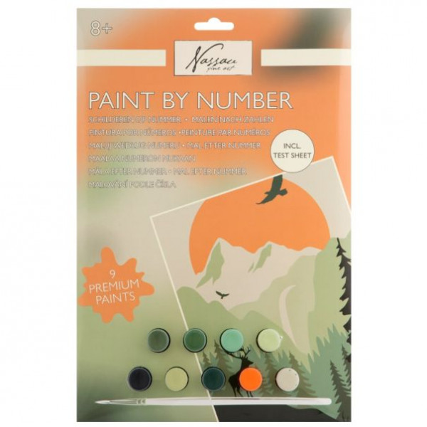 Oboj po bojama na kartonu 32c22cm NASSAU Planina 