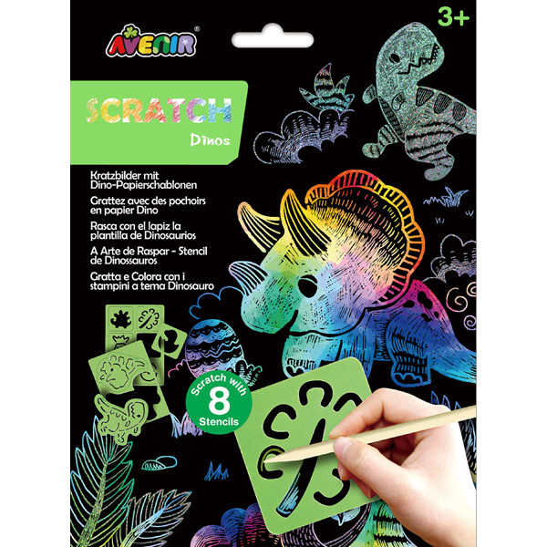 SCRATCH BOOK knjižica grebalica DINOSAURUSI 