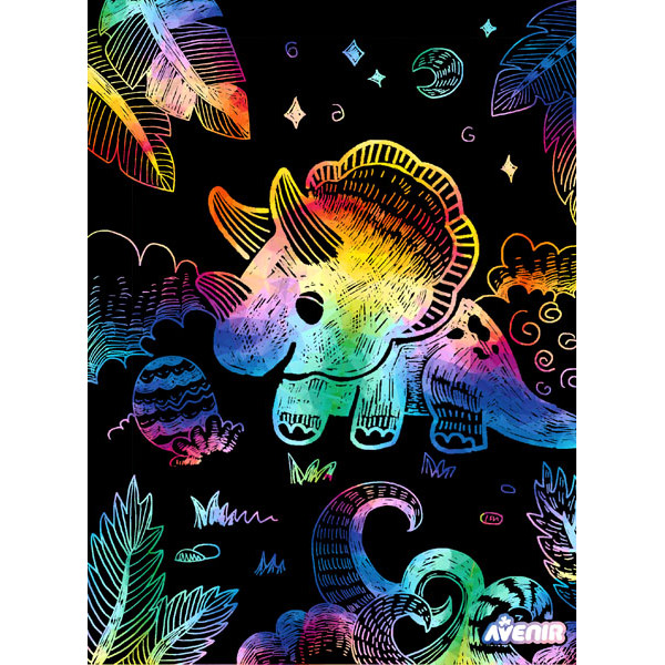 SCRATCH BOOK knjižica grebalica DINOSAURUSI 