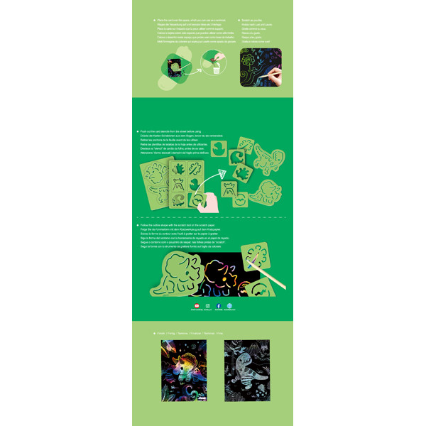 SCRATCH BOOK knjižica grebalica DINOSAURUSI 