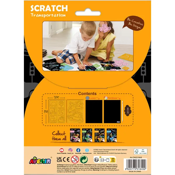 SCRATCH BOOK knjižica grebalica PREVOZNA SREDSTVA 