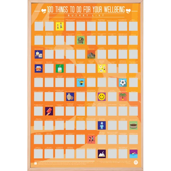 Greb-greb poster 100 THINGS TO DO FOR WELLBEING 