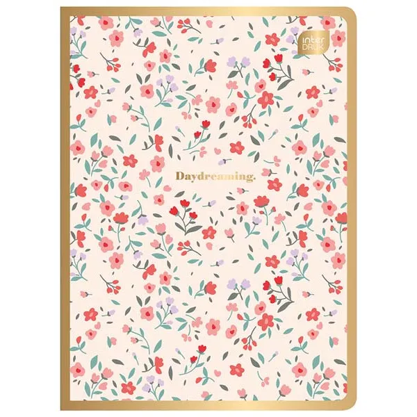 Sveska A5, kvadratići, METALLIC FLORAL / ČETIRI VRSTE 