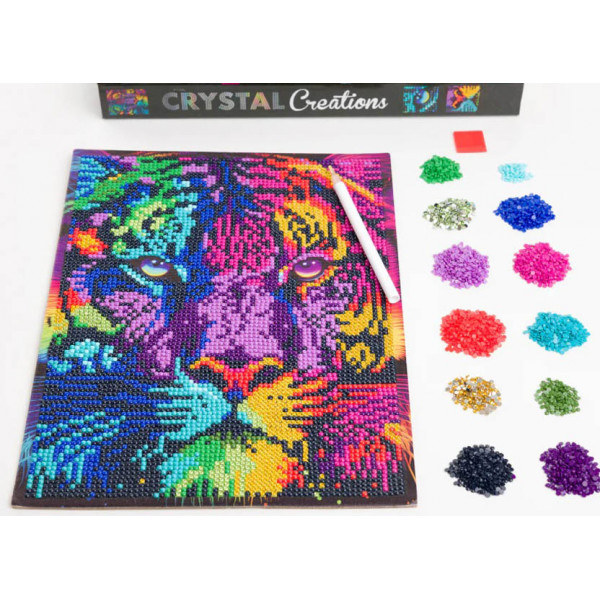 Kreativni set -slikanje kristalima NEON TIGAR 
