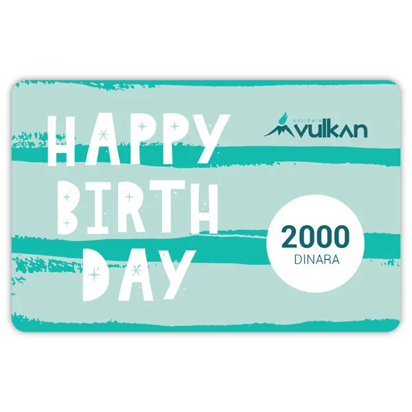 GIFT KARTICA / VAUČER srećan rođendan zelena 2000 