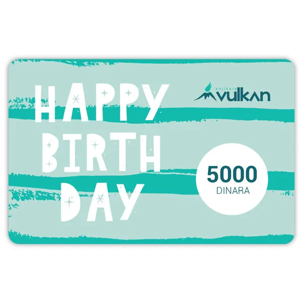 GIFT KARTICA / VAUČER srećan rođendan zelena 5000 