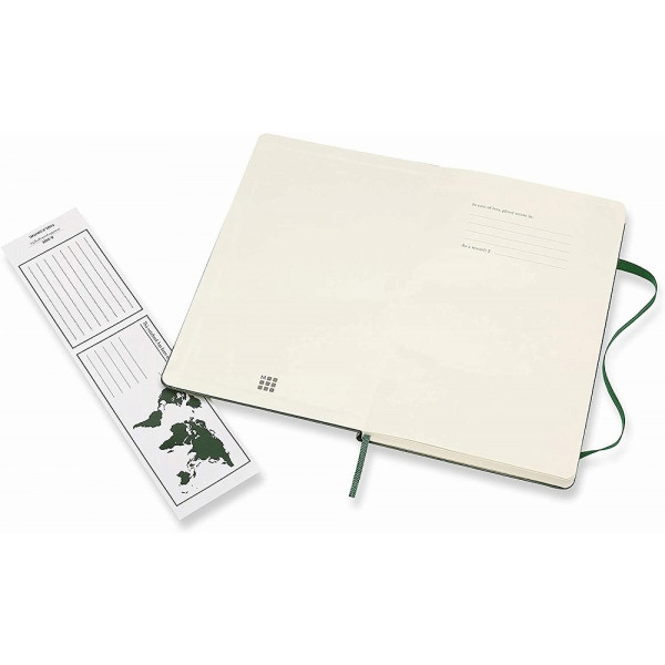 Notes 13 x 21 MOLESKINE Myrtle Green, tvrdi povez, na kvadratiće 