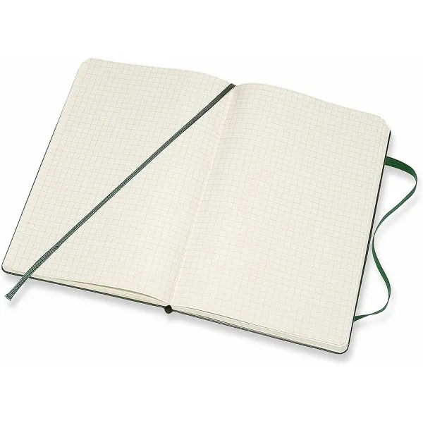 Notes 13 x 21 MOLESKINE Myrtle Green, tvrdi povez, na kvadratiće 