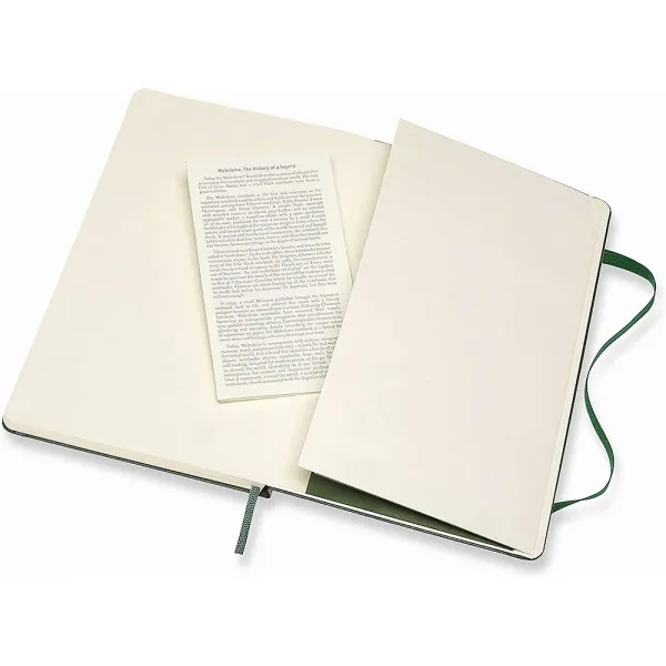 Notes 13 x 21 MOLESKINE Myrtle Green, tvrdi povez, na kvadratiće 