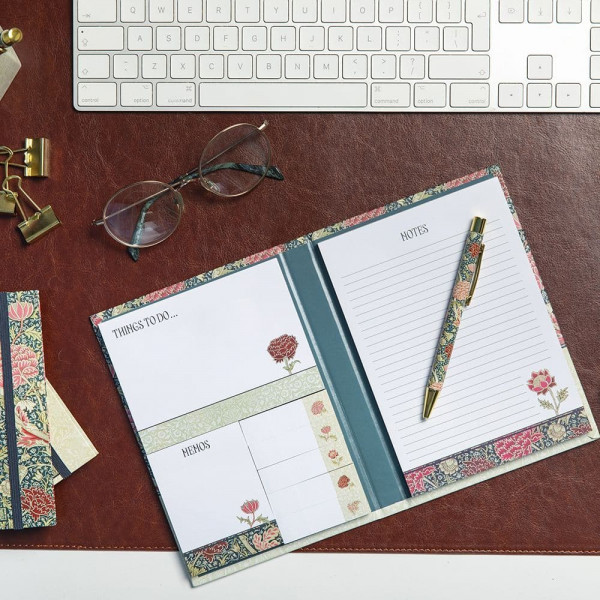 Notes A5 sa samolepljivim papirićima WILLIAM MORRIS 