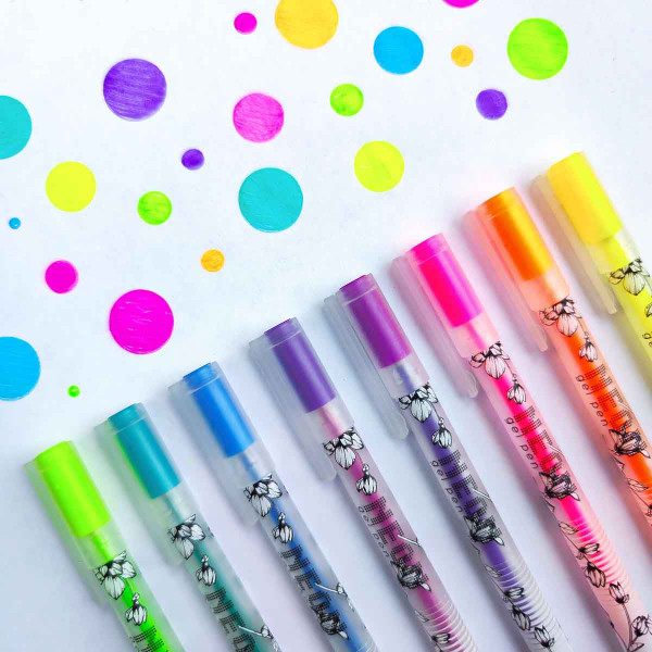 Gel pen SKETCH&ART, 8 kom, 0.5mm NEON 